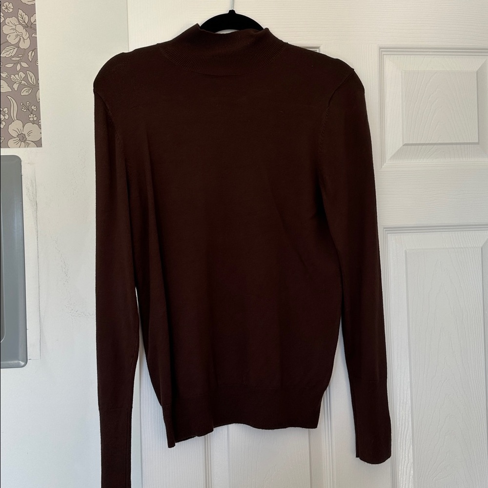 Zara Chocolate Long Sleeve sweater top